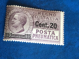 Italien 20 Centesimi Überdruck 10 Centsimi Postfrisch 195 Posta Pneumatica Michel 214 - Pneumatische Post