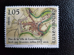 Luxembourg 2021 SEPAC Historical Maps City Draw Jakob Van Deventer 1v Mnh - Unused Stamps