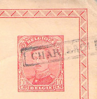 Belgique - Entier Postal 56 Avec Oblitération De Fortune Griffe Charleroi - 1919 - Altri