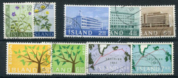ICELAND 1962 Complete Issues Used.  Michel 359-67 - Gebraucht