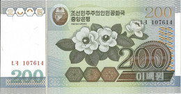 North Korea 200 Won 1998 P-48(2) UNC - Corée Du Nord