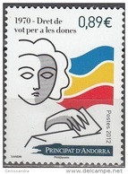 Andorre Français 2012 Yvert 730 Neuf ** Cote (2017) 2.90 Euro Droit De Vote Pour Les Femmes - Unused Stamps