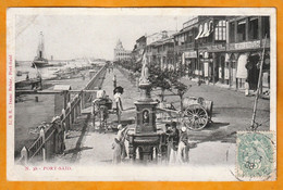 1908 - CPA De Port Saïd, Egypte, Bureau Français Vers Besançon, France - 5 C Type Blanc Port Said - Cad Arrivée - Briefe U. Dokumente