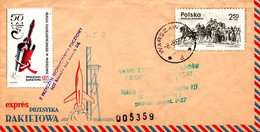 G POLAND - 1966.09.08 - Rocket Flight On The 50th Anniversary Of Philately In Warsaw (5359) - Raketen