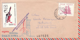 G POLAND - 1966.09.08 - Rocket Flight On The 50th Anniversary Of Philately In Warsaw (7625) - Cohetes