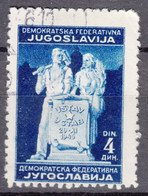 Yugoslavia Republic, Post-War Constitution 1945 Mi#486 II Used - Used Stamps