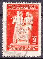 Yugoslavia Republic, Post-War Constitution 1945 Mi#489 I Used - Gebraucht