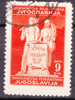 Yugoslavia Republic, Post-War Constitution 1945 Mi#489 I Used - Oblitérés