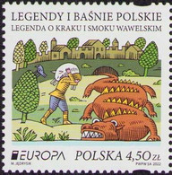 Poland 2022 / Europa -  Polish Legends And Fairy Tales, Wawel Dragon And Shoemaker, Cracow, Krakow, Krak MNH** New!!! - 2022