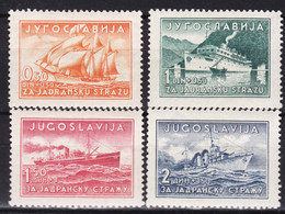 Yugoslavia Kingdom 1939 Navy Boats Mi#385-388 Mint Hinged - Ungebraucht