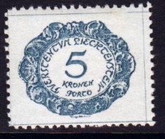 Liechtenstein 1920 Single 5k  Postage Due Stamp In Unmounted Mint Condition. - Portomarken