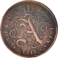 Monnaie, Belgique, 2 Centimes, 1912 - 2 Cent