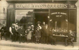 COMMERCE - Carte Postale Photo D'une Devanture De Restaurant Et Commerce En Vins Et Liqueurs - L 120609 - Caffé