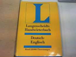Langenscheidts Handwörterbuch ENGLISCH  Teil 2 Deutsch / Englisch - Lexiques