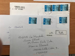 Lot De Lettre Pour La France Différents Combinaison Europe Bleu Roi Tarif A - Briefe U. Dokumente