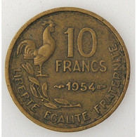 France, Guiraud, 10 Francs 1954, TB/TTB, KM#915.1 - K. 10 Francs