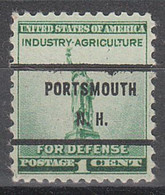 USA Precancel Vorausentwertungen Preo Bureau New Hampshire, Portsmouth 899-71 - Voorafgestempeld