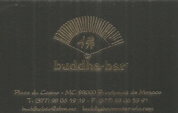 C1 / Restaurant  BUDDHA-BAR  98000 MONACO /  Carte Publicitaire De Visite PUB Advertising Card - Bar & Ristoranti