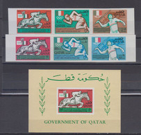 QATAR    1966     SPOTRS          N°  135 / 140    +    BF  141   Non Dentelés     Neuf Sans Charniéres   COTE   55 € 50 - Qatar