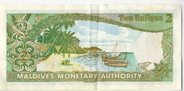 ♥️ Maldives Monetary Authority (two Rufiyaa) - Briefjesgeld (BAK-5,2) - Altri – Asia