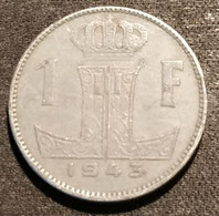 BELGIQUE - BELGIUM - 1 FRANC 1943 - Léopold III - Type Rau - ( België - Belgique ) - KM 128 - 1 Franc