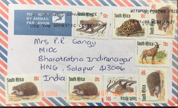 SOUTH AFRICA 2000, 8 STAMPS ALL ANIMALS !! MONKEY ,TORTISE ,DEER SLOGAN ,DO YOU WANT CONVIENCE ,U.S.A. THE DOMESTIC LETT - Storia Postale