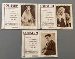Lot 3 Calendriers 1933 / Programmes Cinéma Coliseum Charleroi - Small : 1921-40