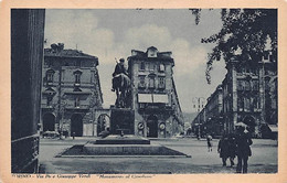 014172 "TORINO - VIA PO E GIUSEPPE VERDI - MONUMENTO AL CAVALIERE" ANIMATA. CART NON SPED - Autres Monuments, édifices