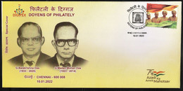 India 2022 Special Cover - Doyens Of Philately, Chennai, Inde, Indien, SIPA, Philatelist - Lettres & Documents