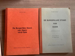 (EGEM GENEALOGIE) De Burgerlijke Stand Van Egem 1796-1830. 2 Volumes. - Pittem