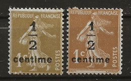 FRANCE: **, N° YT 279A Et 279B, TB - 1906-38 Sower - Cameo