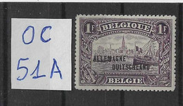 TIMBRE DE L OCCUPATION OC 51A XX - OC38/54 Belgian Occupation In Germany