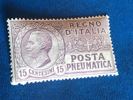 Italien 15 Centesimi 1921 Postfrisch 1921 Posta Pneumatica Michel 173 - Pneumatische Post