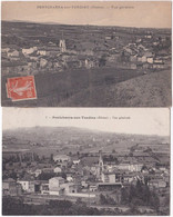 69. PONTCHARRA-SUR-TURDINE. Vue Générale. 2 Cartes - Pontcharra-sur-Turdine