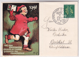 Schweiz - 1948 Tag Der Briefmarke / Journée Nationale Du Timbre - SCHAFFHAUSEN - Giornata Del Francobollo