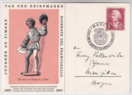 Schweiz - 1957 Tag Der Briefmarke / Journée Nationale Du Timbre - BASEL - Giornata Del Francobollo