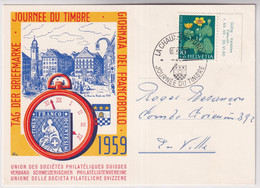 Schweiz - 1959 Tag Der Briefmarke / Journée Nationale Du Timbre - LA CHAUX DE FONDS - Giornata Del Francobollo