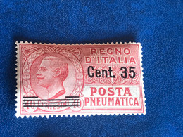 Italien 35 Centisimi Überdruck 40 Centesimi 1927 Postfrisch Michel 269 - Pneumatic Mail