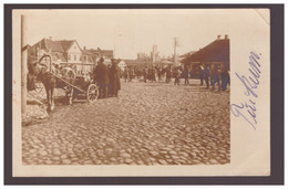 LATVIA Tuckum Marktplatz Soldaten 1916 Photopostcard With Stamp Feldpost - Latvia