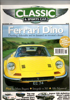 Revue Classic & Sports Car Ferrari Dino - Le Mans Bugatti - Integrale Vs M3 - Alfa Montreal - Jaguar XJS - Trasporti