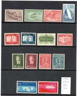 NORVEGE 1966 Année Complète Neuve** YT N° 491 à 504 - Annate Complete