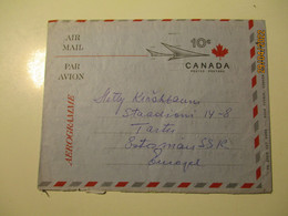 1867 - 1967 EXPO 67 CANADA AEROGRAMME COVER 10 C TORONTO  TO ESTONIA   ,3-22 - 1953-.... Regno Di Elizabeth II