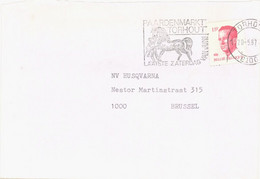 BELGIUM. POSTMARK HORSE MARKET. TORHOUT. 1987 - Sonstige & Ohne Zuordnung
