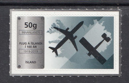 2019 Iceland 100th Anniversary Of First Flight Aviation Complete Set Of 1 MNH @ BELOW Face Value - Unused Stamps