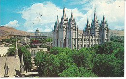 Salt Lake City, Temple Square And State Capitol, Gelaufen 1970 - Salt Lake City