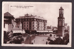 MOROCCO - Casablanca - Place De France Tour De L'Horloge _ LL / Postcard Circulated - Casablanca