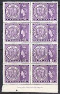 Nyasaland 1953 Mint No Hinge, Imprint Block Of 8, Sc# ,SG 171 - Nyasaland (1907-1953)