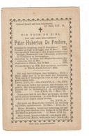 Doodsprentje 1892 Priester / Pater Hubertus De Preitere : Izegem-Brugge-Deerlijk-Dentergem-Tielt . - Religión & Esoterismo
