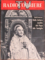 RADIOCORRIERE TV 24 1963 Papa Giovanni XXIII Giorgio Gaber Francesco Cavicchi Scià Mohamed Reza Pahlavi - Televisie