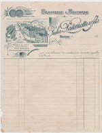 FACTURE De LA BRASSERIE&MALTERIE  JULES PATERNOTTE& FILS à BINCHE  De 1890 - 2 Scans ! - 1800 – 1899